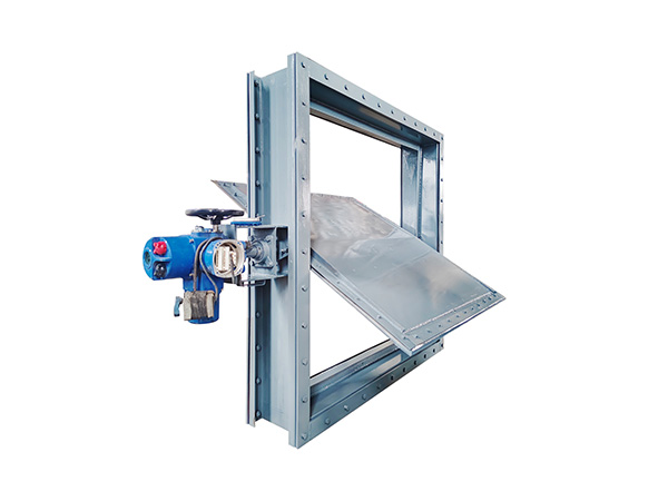 Rectangular flue baffle valve